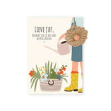 Blossombs - Lieve Juf Kaart + Hanger | Fantastic Gifts Shop