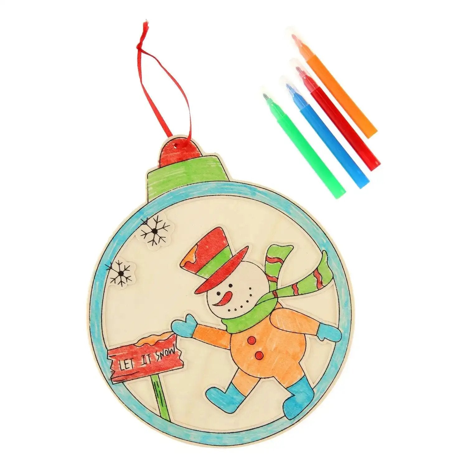 DIY Kerstbal Kleurset met Viltstiften "Kerstman" | Fantastic Gifts Shop