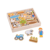 Houten Magneten - Boerderij | Fantastic Gifts Shop