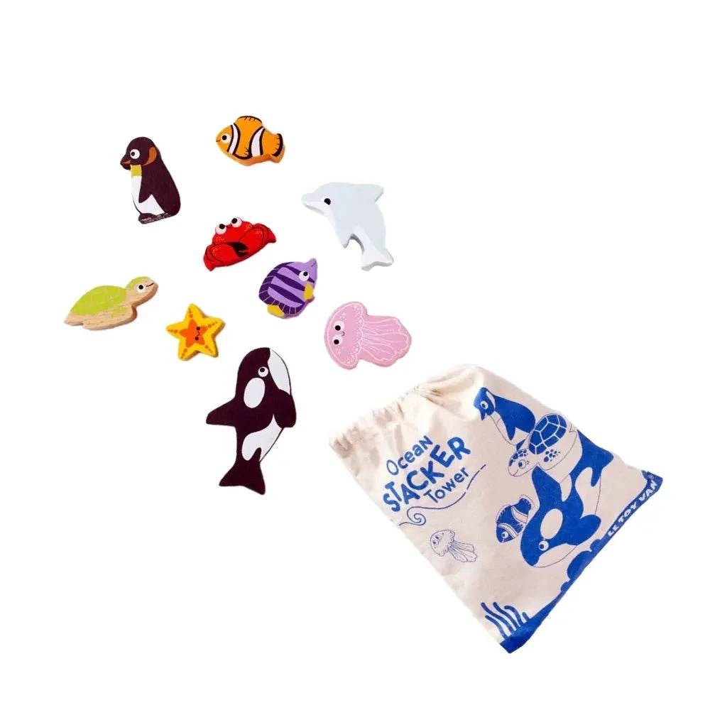 Houten Stapeldieren - Oceaan | Fantastic Gifts Shop