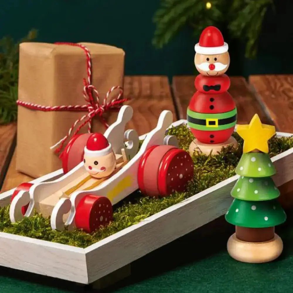 Houten Stapelfiguur Kerstman | Fantastic Gifts Shop