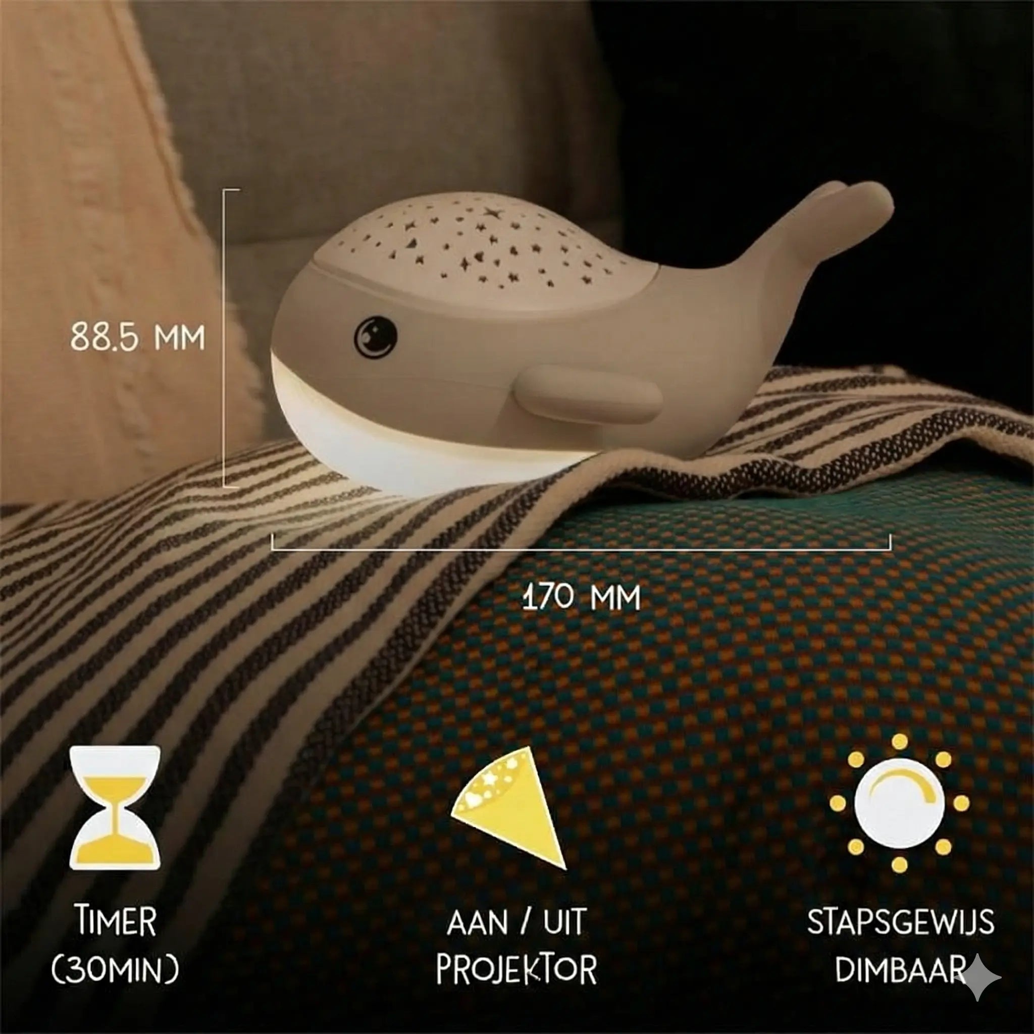 Nachtlampje Willy Whale | Fantastic Gifts Shop