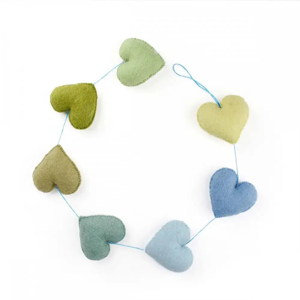 Viltslinger - Hartjes (Blauw/Groen) | Fantastic Gifts Shop