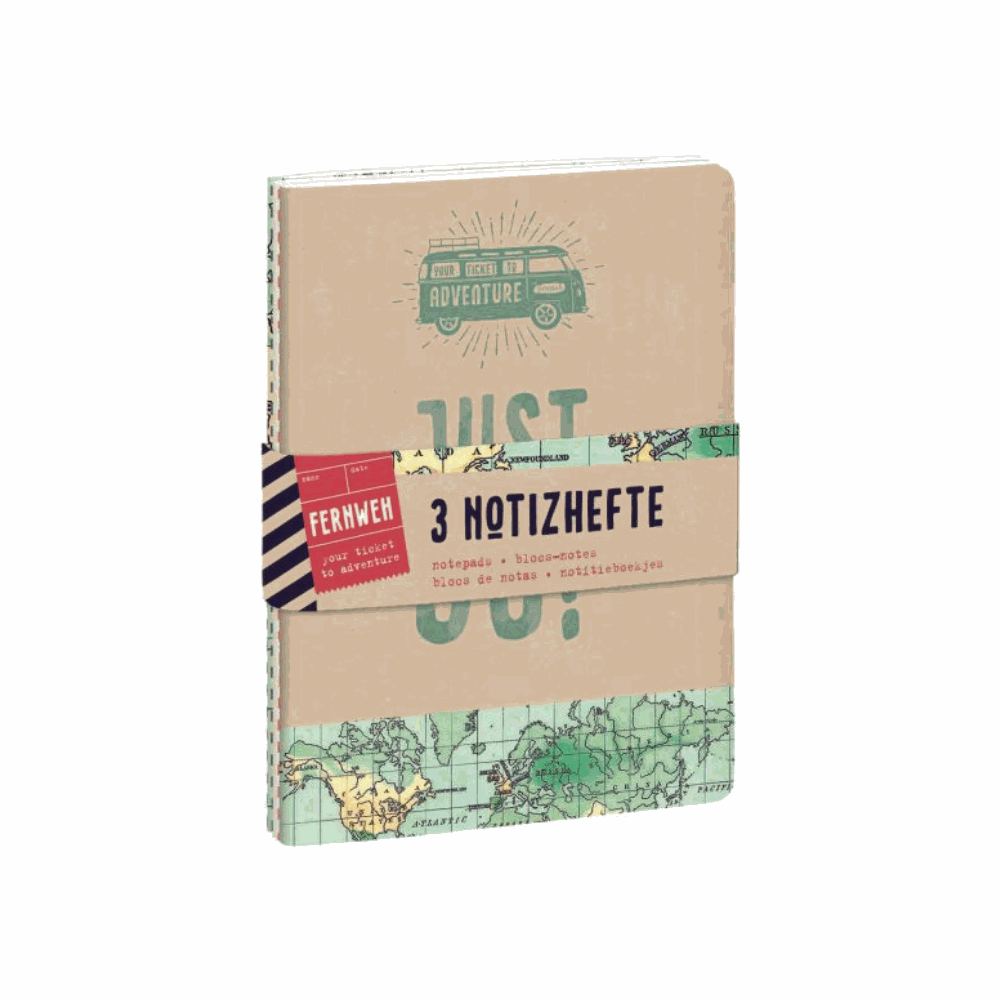 Reizen Notitieboekjes (Set van 3) | Fantastic Gifts Shop